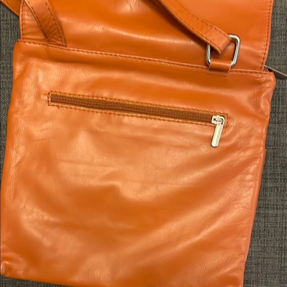 Orange Leather Crossbody Bag - Picture 4 of 7